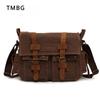Retro Men's Canvas Shoulder Bag European American Style Men's Crossbody Bag Outdoor Casual Knapsack Father's Day Present