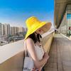 Summer Korean-style versatile travel sun hat, UV protection, wide-brimmed women's hat, Japanese-style double-sided fisherman hat for women