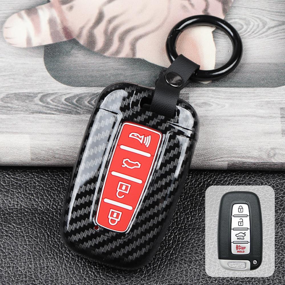 Углеродный чехол для дистанционного ключа автомобиля для Kia Cadenza K7 Carens Borrego Optima Picanto Morning Proceed Shuma Mohave Opirus