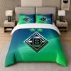 Set de lenjerie de pat 3 bucăți Borussia Mönchengladbach Cearșaf moale și două fețe de pernă Decor pentru dormitorul de acasă