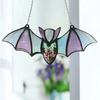 Halloween Hanging Glass Suncatcher Decoration Acrylic 2D Bat Ornament Gothic Car Rearview Mirror Decor for