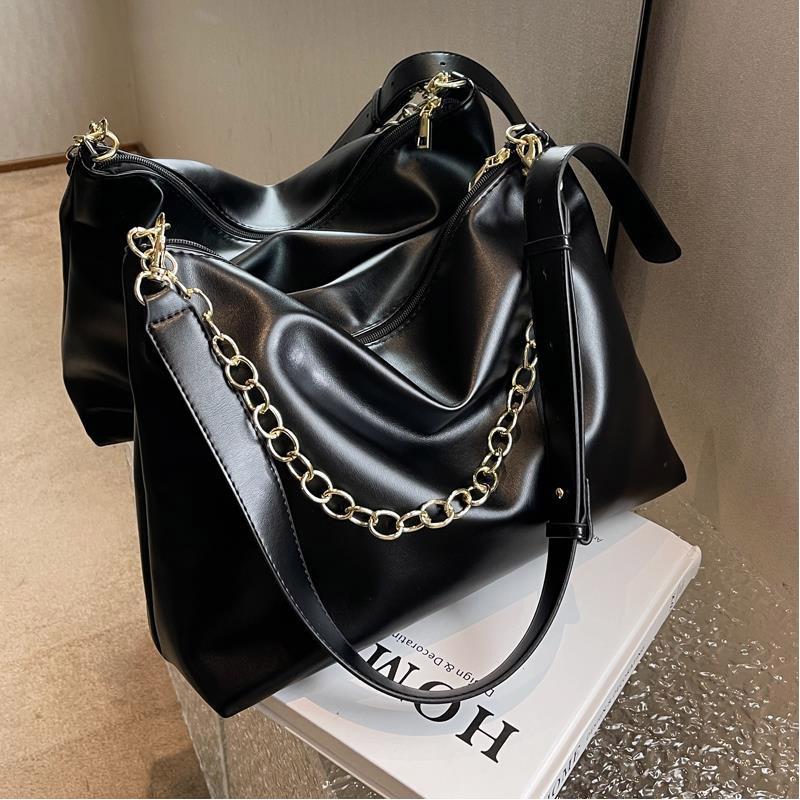 High Quality Women Chain Shoulder Bag Texture Soft PU Crossbody Bags Fashion Female Large Capacity Handbags Trends