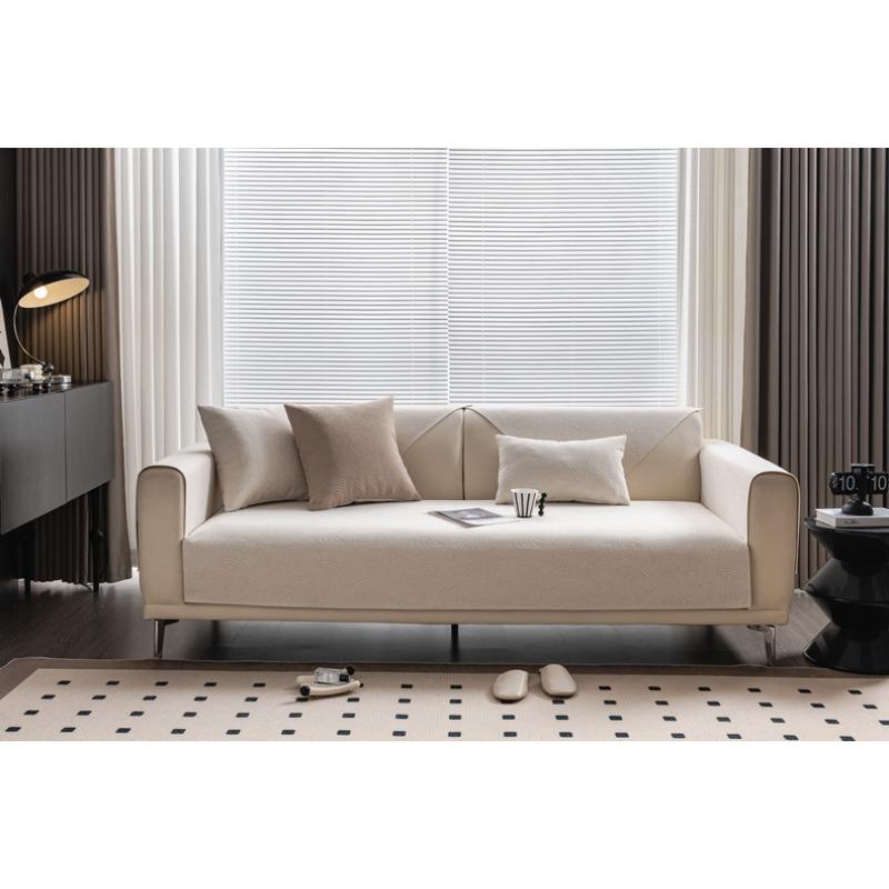 Легкая роскошная однотонная диванная подушка из шенилла, универсальная простая нескользящая подушка для дивана из ткани для всех сезонов