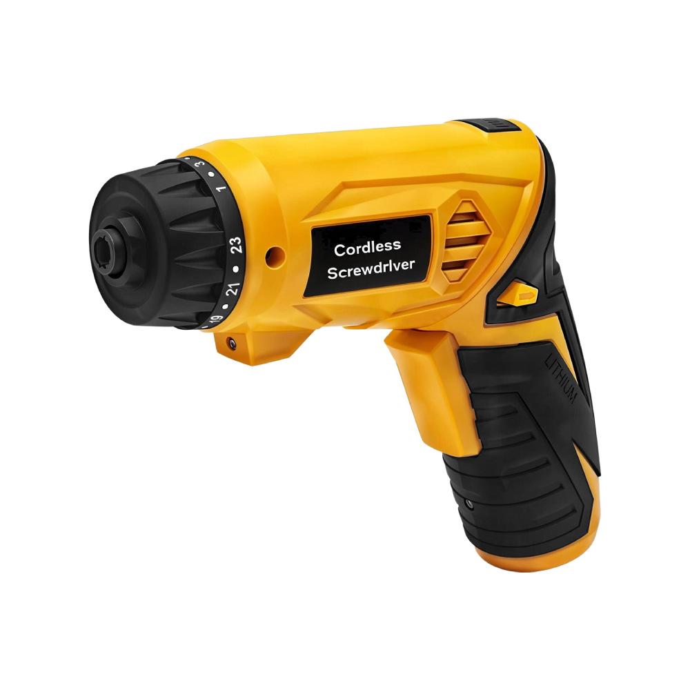 "Многофункциональная литиевая электрическая отвертка с регулировкой крутящего момента и матовым ящиком для хранения для DIY ремонта дома"