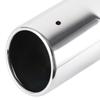 1pc Universal 6.3CM Exhaust Tailpipe Tips Car Accessories Round Angled-mouth Straight Stainless Steel With Single Outlet