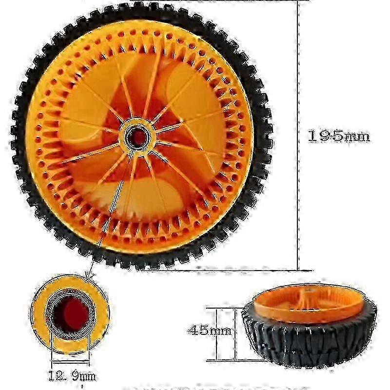 2025 2 x Lawn Mower Wheels 53 Teeth Drive Wheel for Husqvarnaa Electrolux, McCulloch, Rally and other lawn mowers