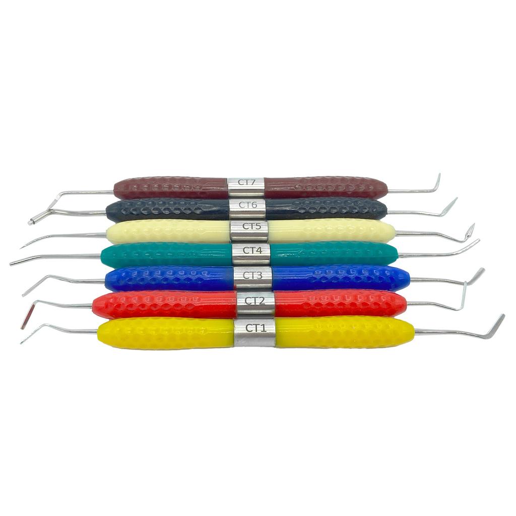 Стоматологический заполненный смолой реставрационный инструмент, наполнитель, нож для эстетической реставрации, силиконовая ручка, стоматологические инструменты