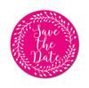 Darling Souvenir Black Round 1.6 Inches Vines Border Save The Date Stickers Non Customized Gift-45