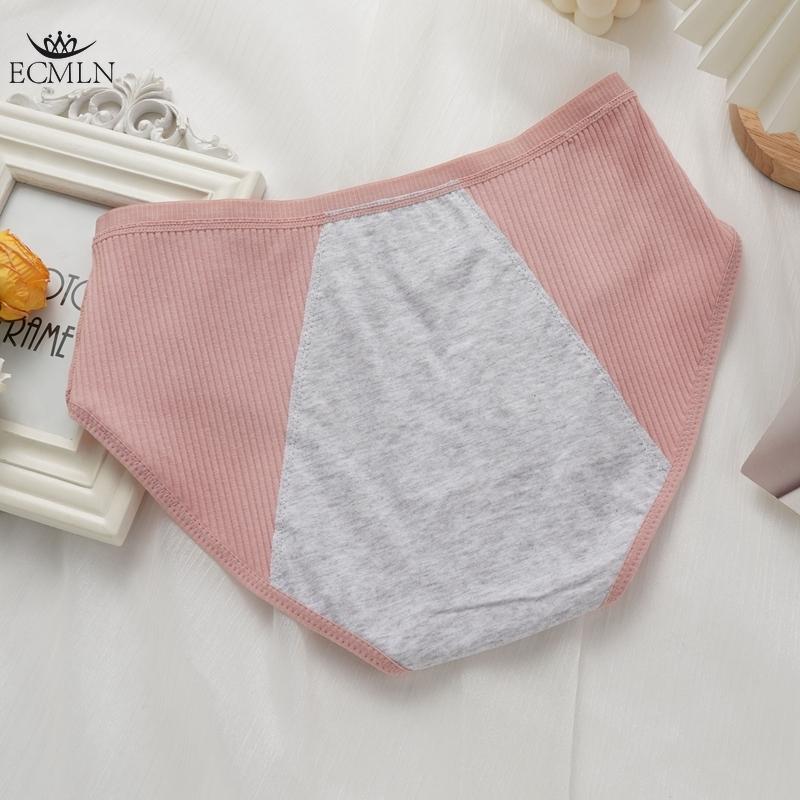 Женские физиологические трусы, нижнее белье, чистый хлопок, большой размер с карманами, менструальные герметичные трусы