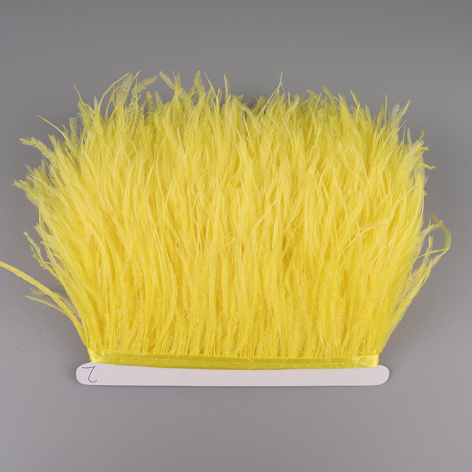 2М Страусиные перья на ленте для рукоделия шитья в платье декоративные перья на тесьме бахрома для одежды