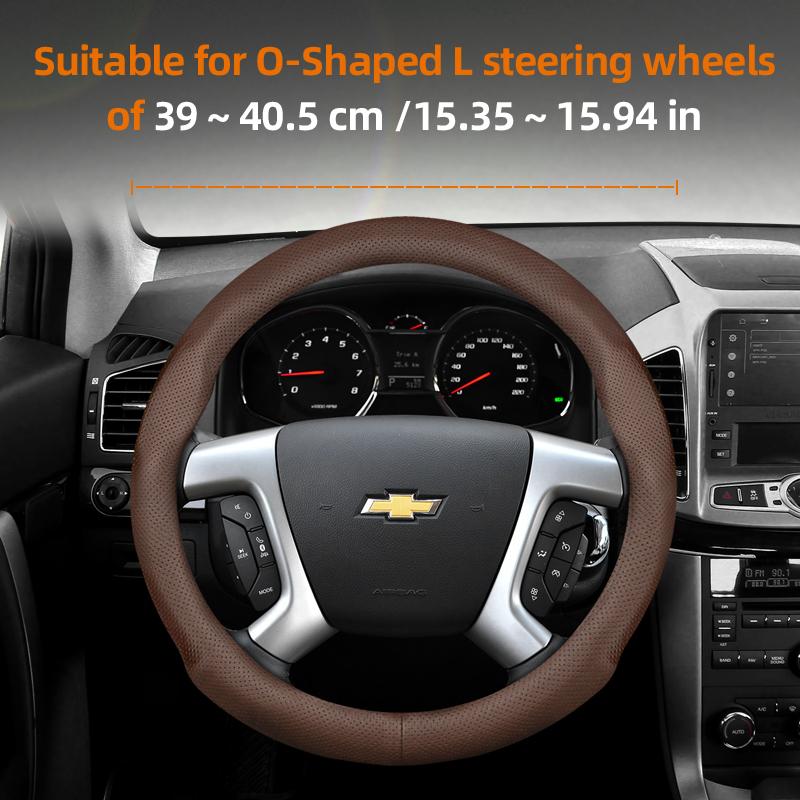 Подходит для Chevrolet Ультратонкая Дышащая Кожаная Накладка на Руль Подходит для Celze Spark Captiva Orlando Lacetti Equinox Malibu Monza Expre