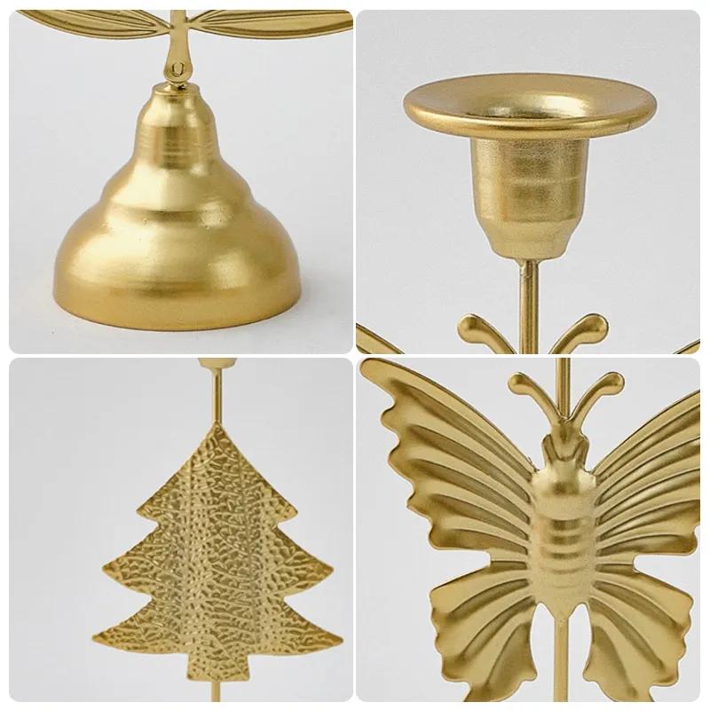 Candlestick Light Luxury Style Romantic Table Decoration Retro Candlelight Dinner Props Simple Decoration Candlestick Ornament Party Decoration