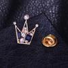 Элегантная мини-брошь в виде короны, мужская простая брошь, ретро-значок для украшения, высококлассный цветок на лацкан пиджака, булавка для воротника рубашки