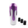 Gear Shift Knob Ice Cream Style Aluminum Car Gear Stick Shift Knob Shifter Lever for Car Shift Knob (silver)-Purple)