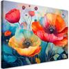 Canvas Print, Flowers Poppies Abstraction
