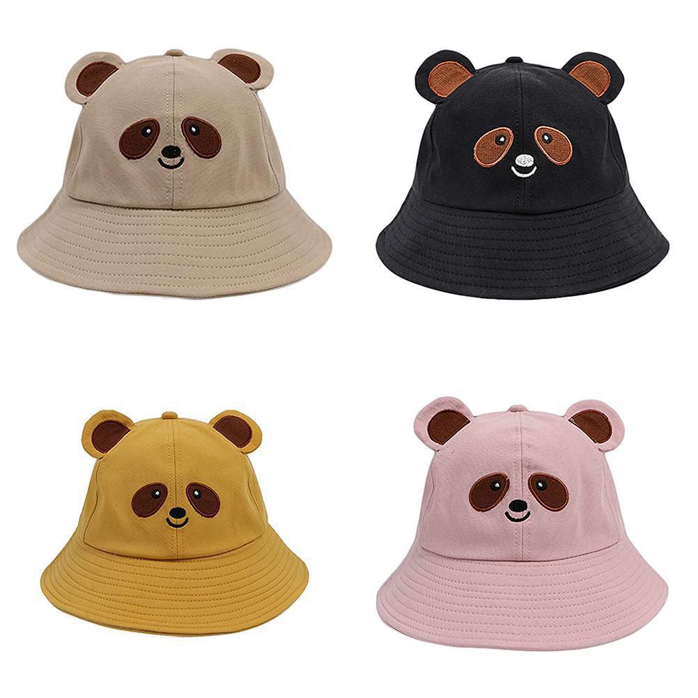 Cute Panda Bucket Hat Summer Bucket Sun Hat for Adults Children Wide Brim Fisherman Hat