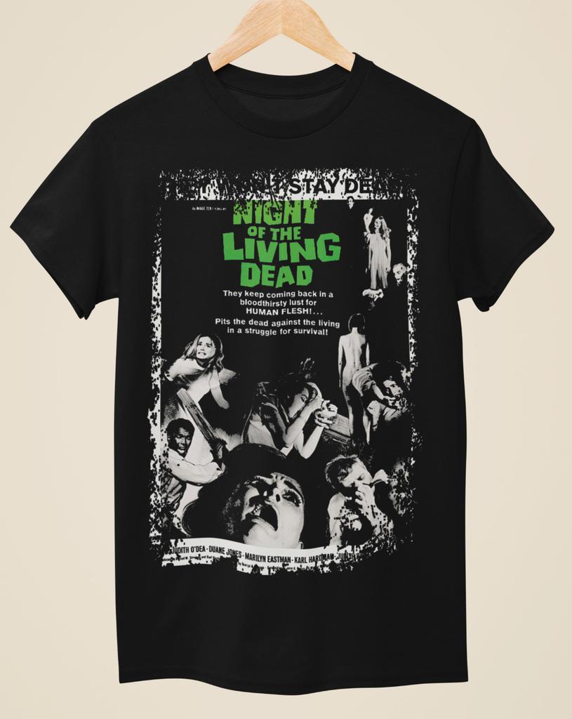 Night Of The Living Dead Movie Poster Inspired Unisex Black TShirt
