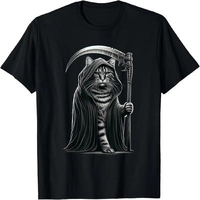 Крутой кот-Жнец, Мрачный Жнец, Футболка с котом-Жнецом