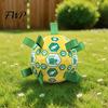 Soft Plush Toys for Aggressive Chewers Stuffed Football Dog Toy with Bell, Ball Chew Toy, Fetch Bells Interactive Small to Medium Dogs, Outdoor