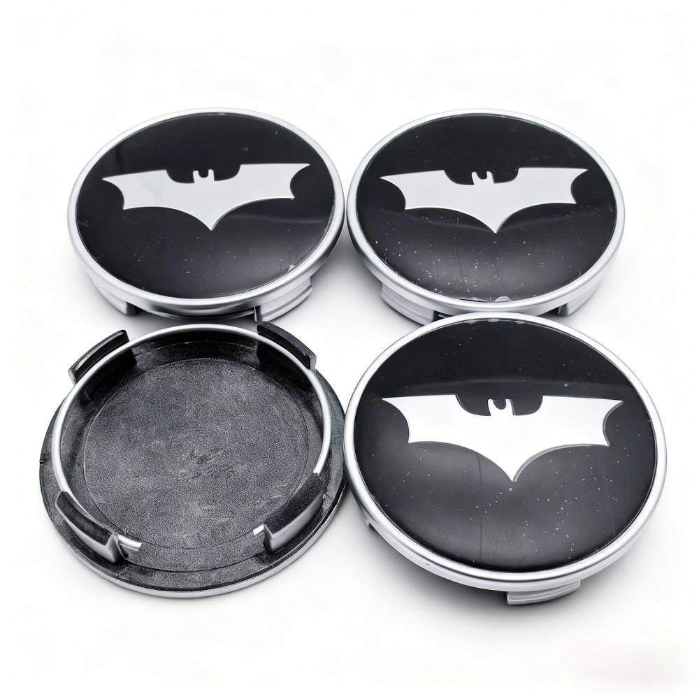 4pcs BAT Logo Badge Emblem Car Wheel Center Caps 65MM 60MM Wheels Hub Cap Car Rim Hubcaps Cover Replace Auto Styling Accessories