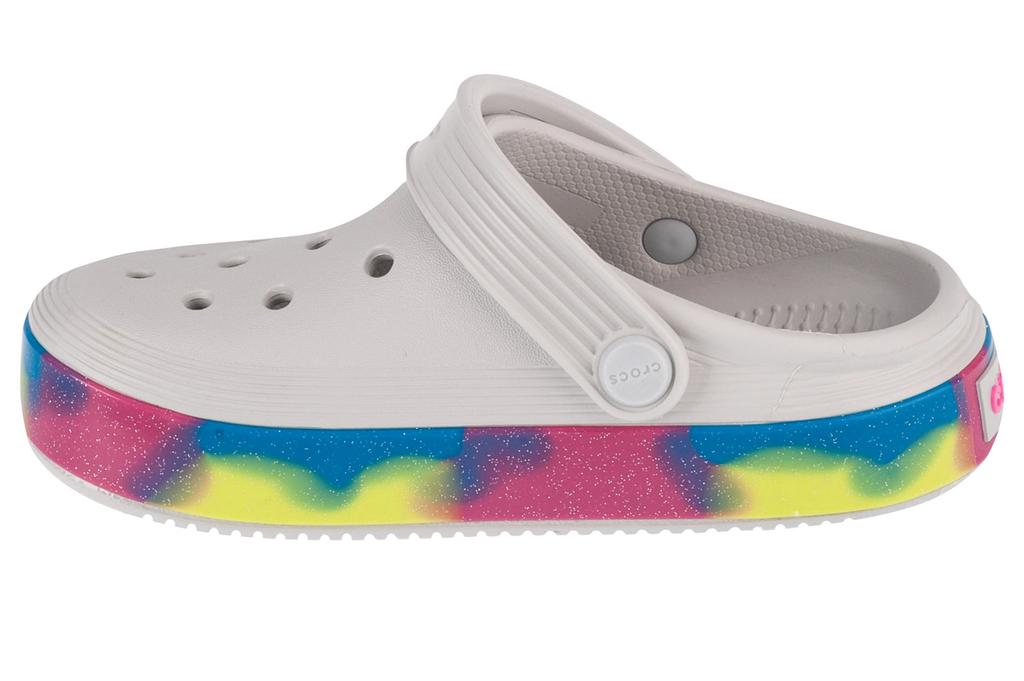 Crocs Детские клоги Off Court Glitter Band, для девочки, серые шлепанцы