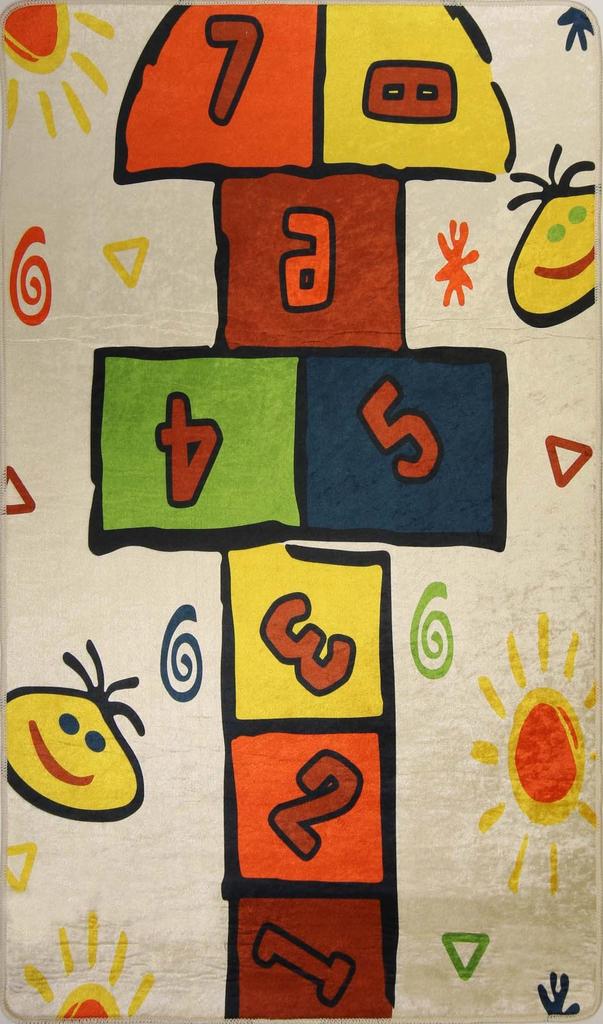 Children's Bedroom Rug 80x150 Cm Polyester Marelle Multi