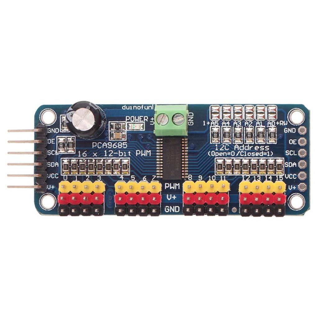 PCA9685 16-канальный 12-битный ШИМ-драйвер сервомоторов I2C-модуль для Arduino-робота