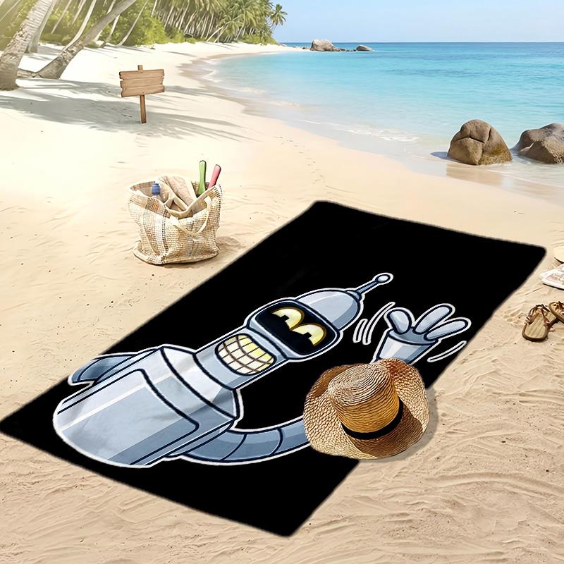 Bender Printed Quick Dry Beach Towel Super Absorbent Soft Lightweight Bath Towel for Pool Summer Travel