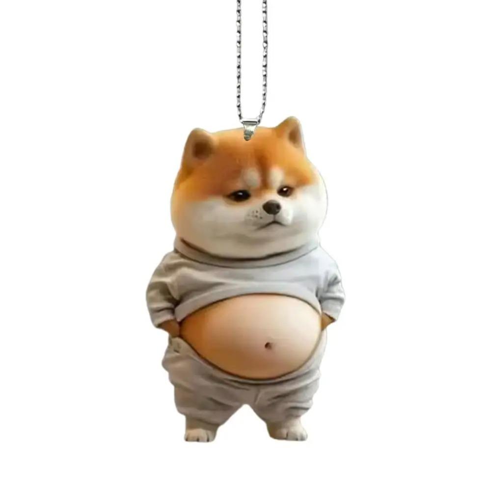 Cartoon Cat Ornament 2D Flat Car Mirror Backpacks Hanging Pendant New Cat Keychain Home Decor