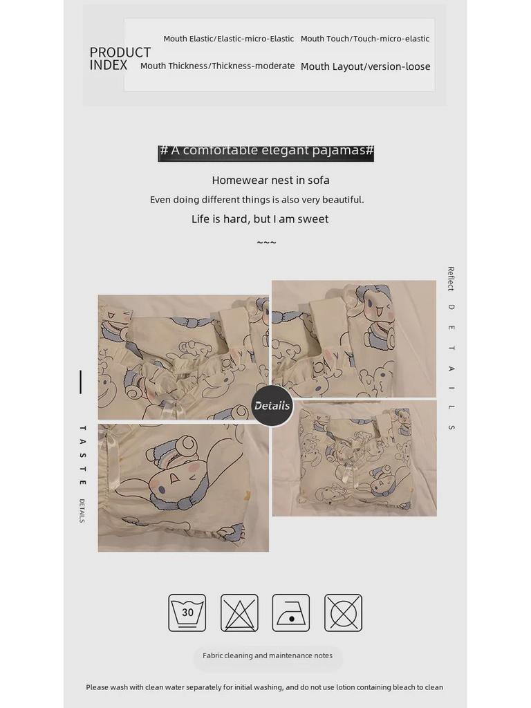 Ночная рубашка с короткими рукавами и нагрудной подкладкой 2024 года – Милый хлопковый облачный стиль в стиле мультяшной принцессы