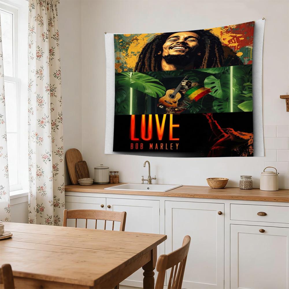 Bob Marley Reggae Legend Lives Versatile Wall Hanging Blanket, Home Backdrop for Wedding, Party and Video Shooting
