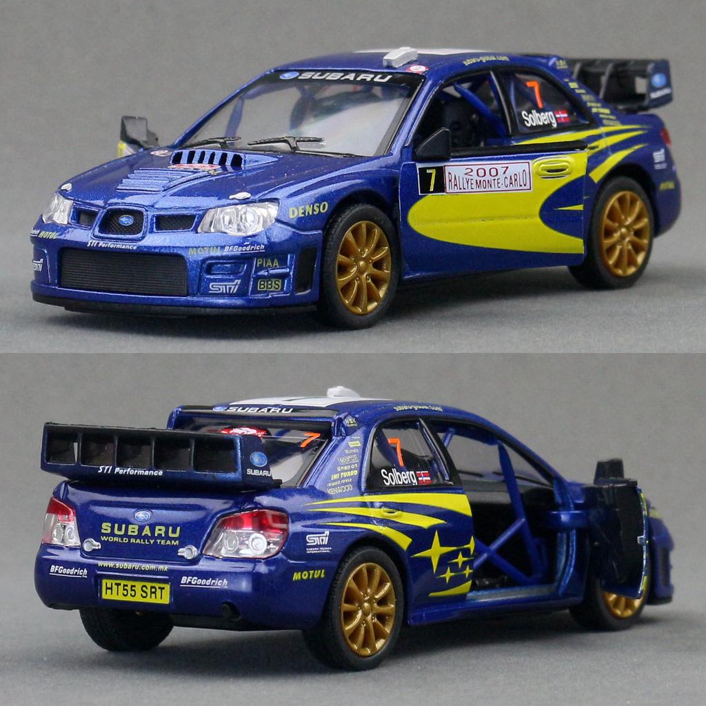 1/36 Subaru Impreza WRC Sports Car Alloy Diecast Metal Scale Model Car Miniature Car Model Static Collection Children Toy Car Vehicles