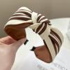 Wide Brim Knotted Headband French Style Striped Headband New Hair Hoop  for Women