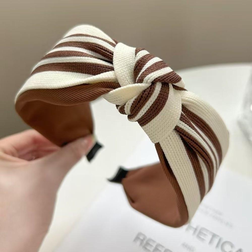 French Style Hair Hoop Chic Striped Headband New Knotted Headband for Women