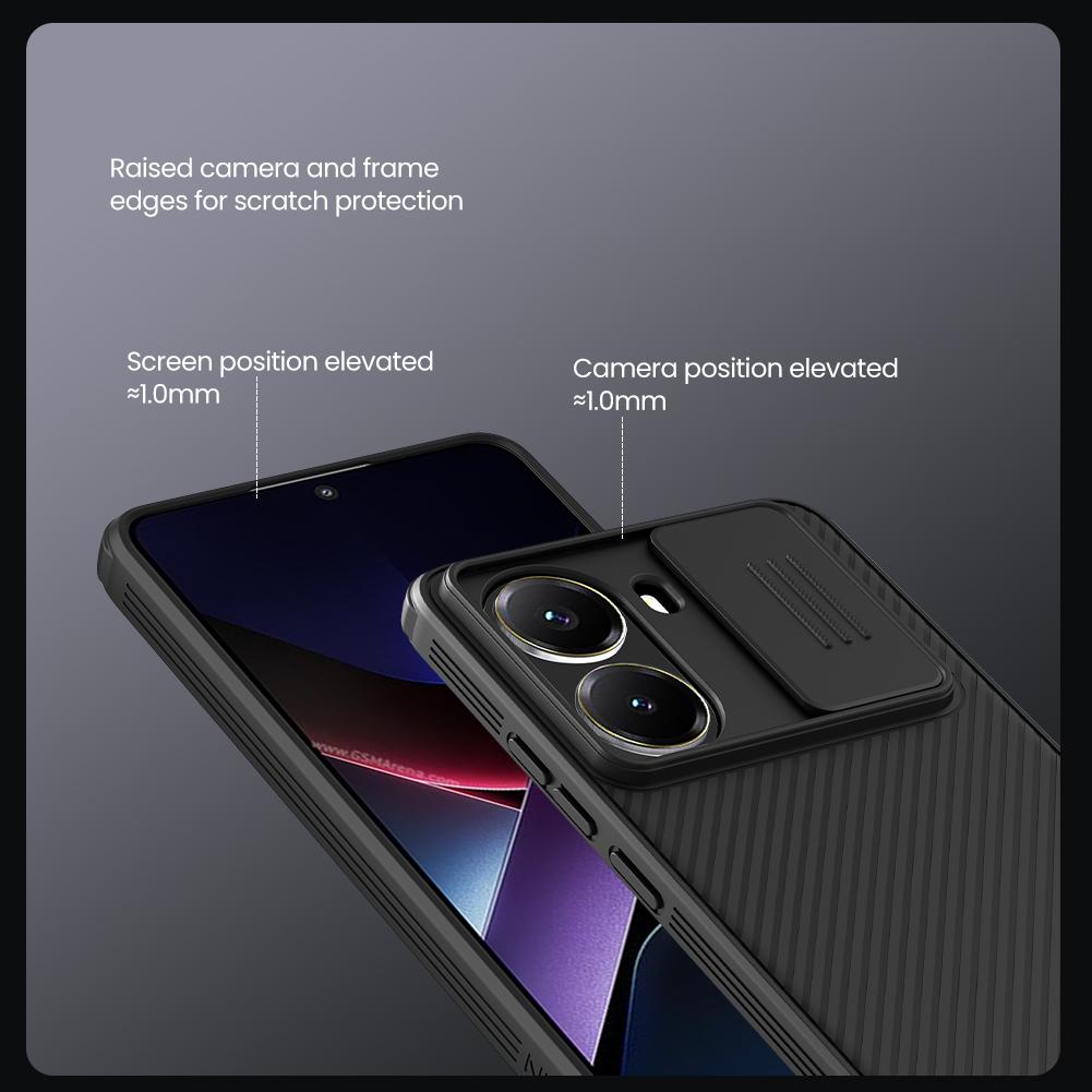 Nillkin для Xiaomi Poco X7 Pro 5G Чехол CamShield Pro Защитная крышка-слайдер для камеры Мягкая рамка Жесткая задняя крышка из поликарбоната Защита конфиденциальности