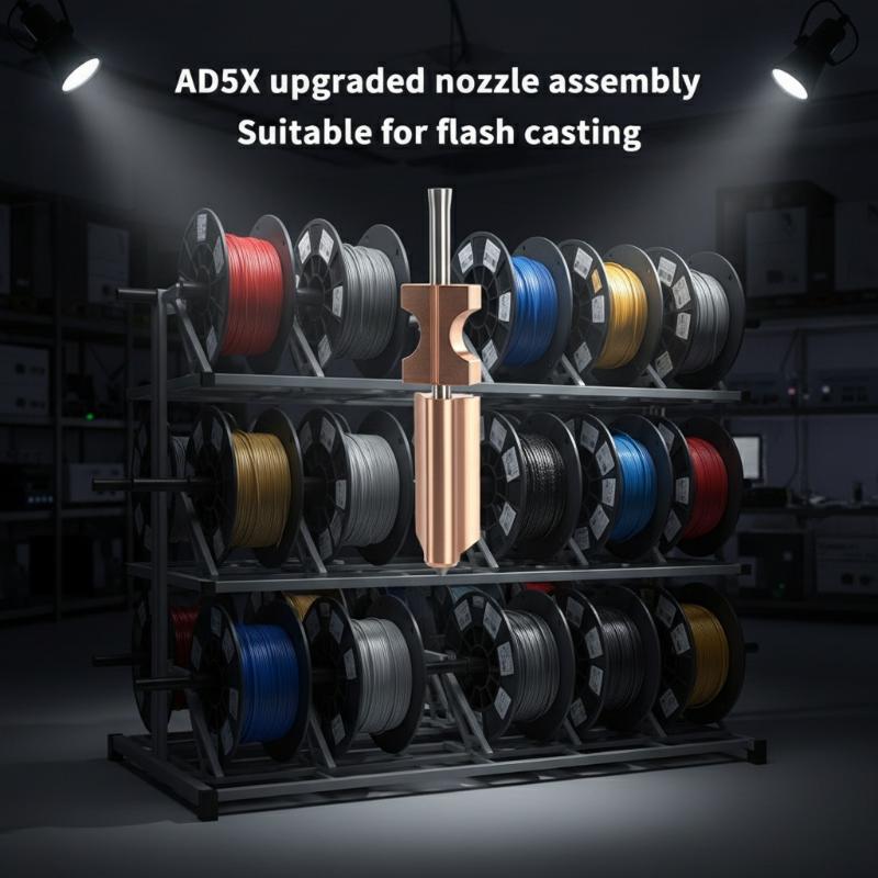Для Flashforge AD5X Улучшенное Сменное Сопло 0,25 0,4 0,6 0,8 мм Для Flashforge AD5X Хотэнд Экструдер Быстросъемный Нагревательный Блок