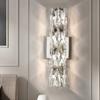 Crystal Bedroom Wall Sconces Lighting Chrome Indoor Beautiful Glass Wall Light Fixtures Modern Elegant Crystal Wall Mount Lamp