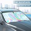 Car Windshield Sun Shade UV-Resistant Easy To Install Automotive Interior Sun Protection Foldable Front Windshield Sunshade