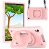 Чехол для планшета Lenovo Tab M8 (TB-8705/8705F), Поворотная подставка на 360°, Дизайн Color-block, Усиленные углы, с плечевым ремнем