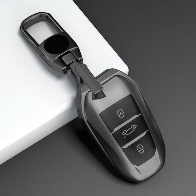 Gray Tpu Car Key Case Remote Cover For Peugeot 208 308 T9 508 2008 For Citroen C4 For Opel Corsa Crossland X Auto Accessories
