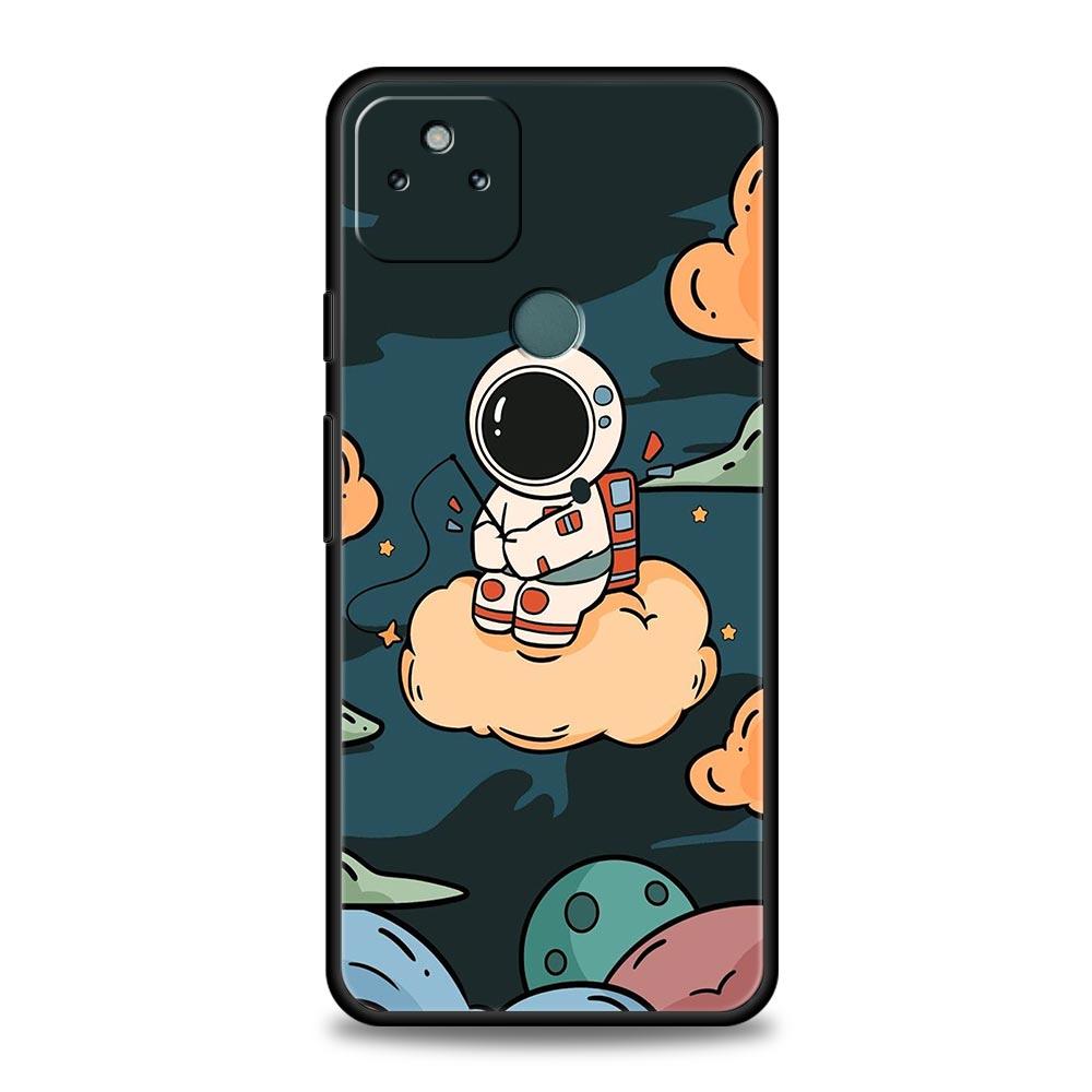 Мультяшный Милый Космонавт Чехол для Телефона для Google Pixel 10 9 8 7 6 9A 8A 7A 6A Pro Ударопрочный Мягкий ТПУ 9 Pro XL Оболочка Capas Сумка