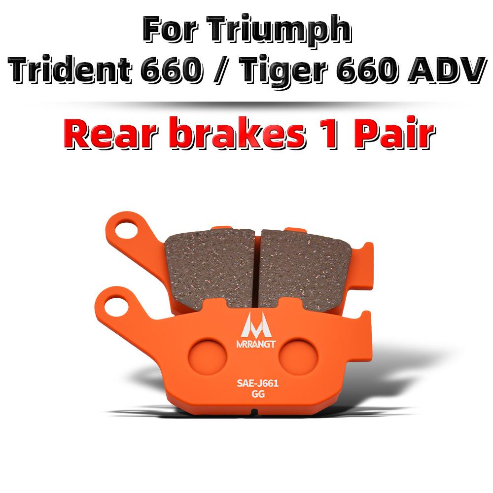 MRRANGT Ceramic Brake Pads for Triumph Trident 660 Tiger 660 850 900GT ADV Speed Triple 1200RS Street Twin 900 Thruxton 1200RS