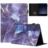 Чехол для Samsung Galaxy Tab A9 Мраморный узор Кожаная подставка Защитная крышка с функцией авто сна/пробуждения