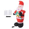 3.9FT Inflatable Father Xmas with Candy Cane Water Proof 190T Polyester LED Lighted Blow Up Xmas Yard Decoration for
