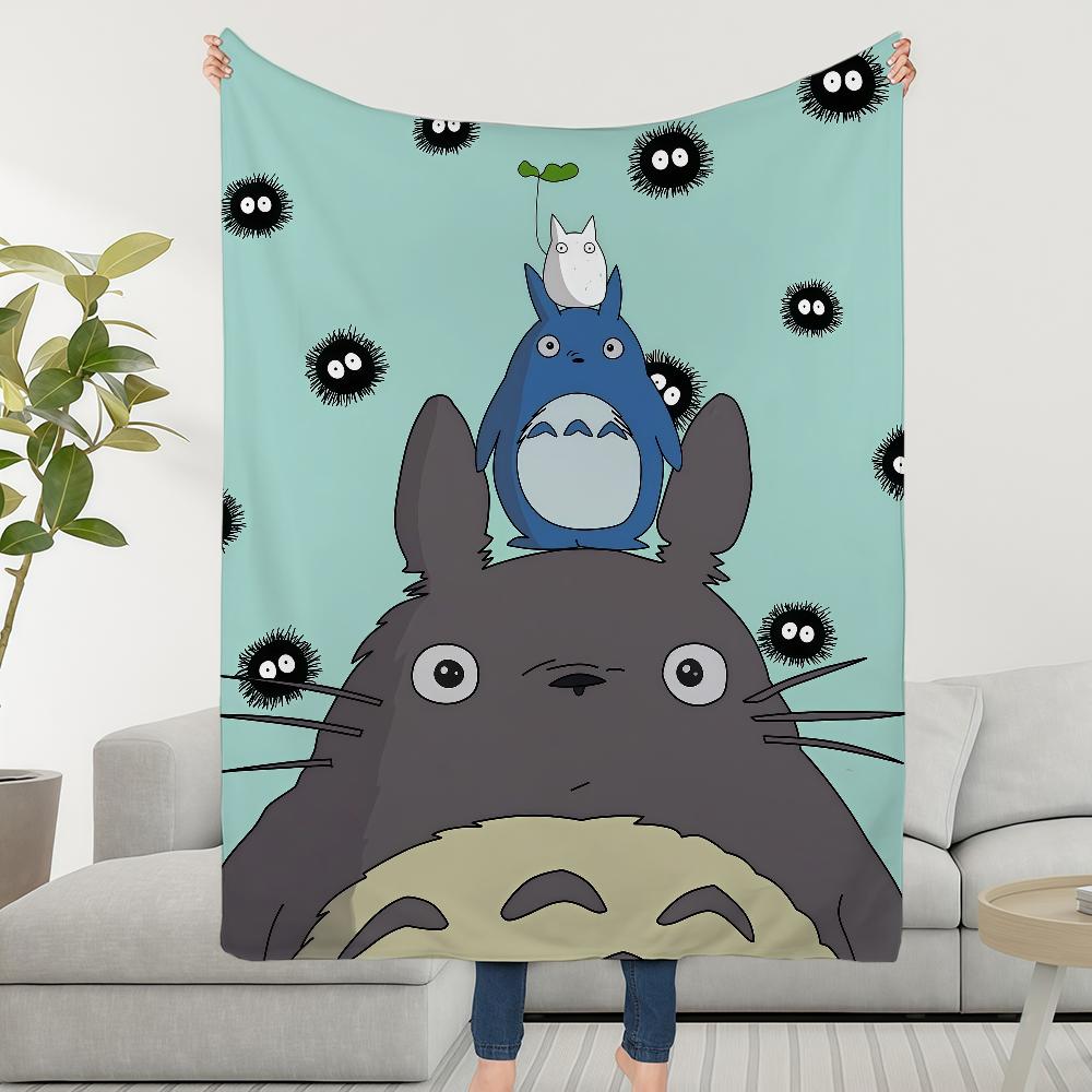 Classic Cartoon T-Totoro-S Cute Blanket Soft Warm Furry Throw Super Kids Toys Bed Sofa Car Cradle