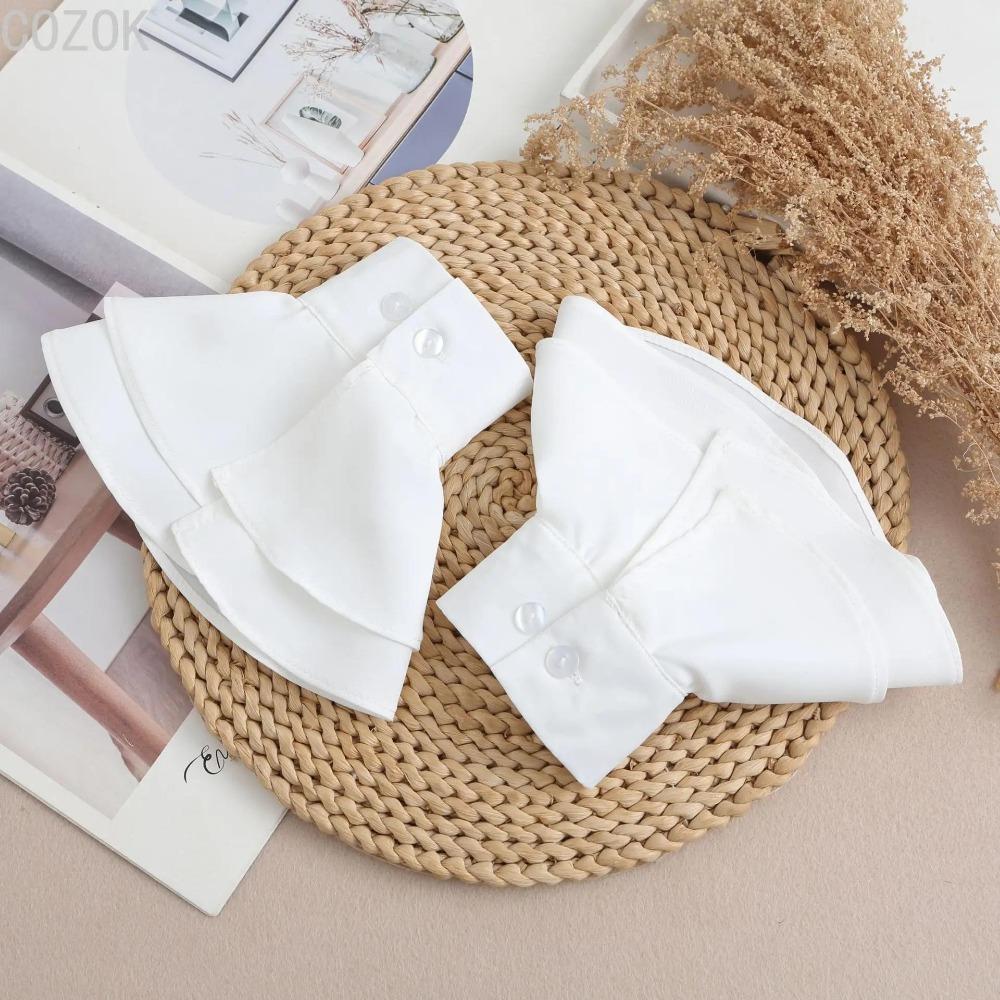 DIY Detachable Cuffs Cuff Extension Embroidery Lace Daisy Fake Sleeves Elastic Wild Wrist Pleated Organ Lolita Fake Sleeves