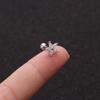Flower Crown Cartilage Helix Tragus  Stud Earrings CZ Ear Piercing  Silver Gold Color Body Jewelry
