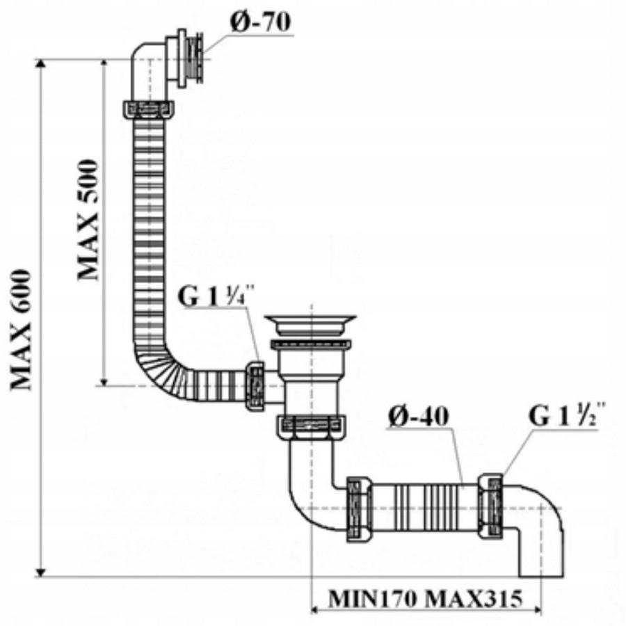 META-PASSING BATHTUB SIPHON - HR/SWSM