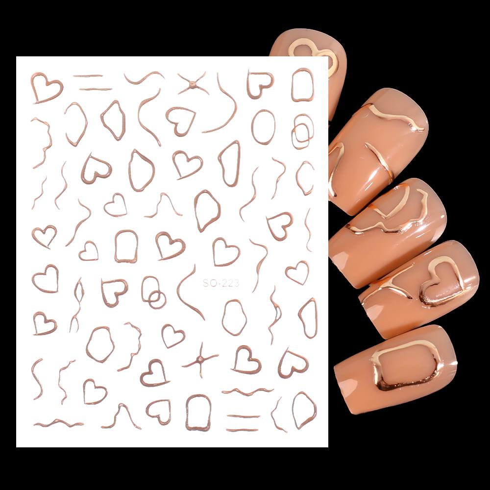 1PCS Laser Love Nail Stickers