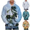 Fashion Print Loose Men's And Women's Long Sleeve Hooded Sweater